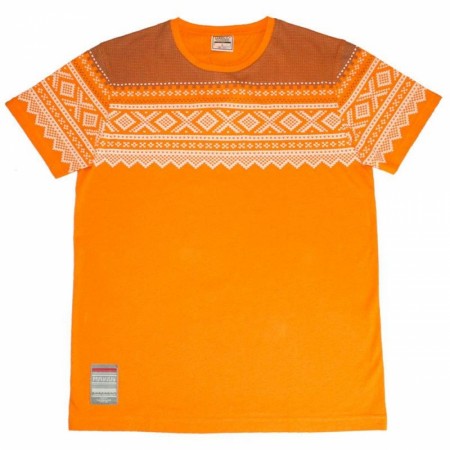 T-skjorte med Mariusmønster, oransje STR XS-XXL
