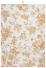 Kjøkkenhåndkle oker blomster thumbnail