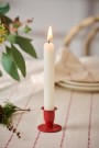 Rød lysestake Hygge i metall, til bedelys thumbnail