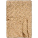 Teppe, beige med gule, grønne og bringebærfargede blomster thumbnail