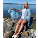 Marius skjerf, lysegrå/mint thumbnail