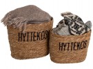 Hyttekos kurv flettet, natur 