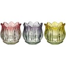 Tulipanstake til telys, gul/grønn thumbnail