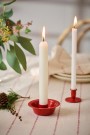 Rød lysestake Hygge i metall, til kertelys thumbnail