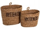 Hyttekos kurv flettet, natur 