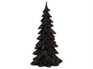 Juletre sort gullglitter 24,5 cm thumbnail