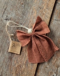 Jute Engel oppheng, terracotta 