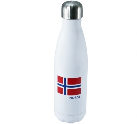 Termoflaske med norsk flagg