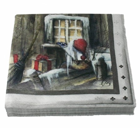 Gammelnissen servietter, nisse titter inn