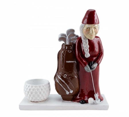 Golfer, nissekone med telys