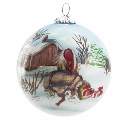 Gammelnissen julekule, håndmalt