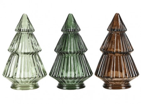 Juletre stripet glass, lys grønn