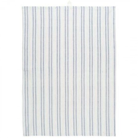 Kjøkkenhåndkle støvblå m/hvite striper