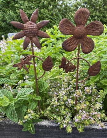 RUST Blomster på pinne