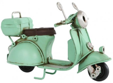 Scooter retro metall, grønn