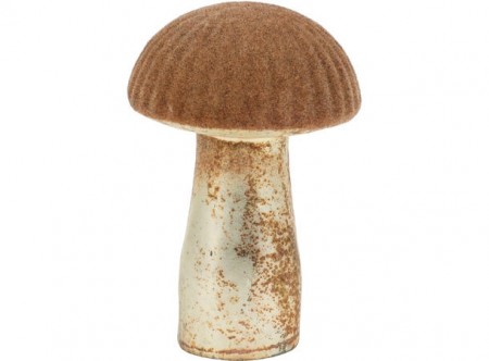 Sopp glass, rust velourstoff, Liten