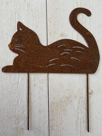 RUST Katt liggende, 1 STK PÅ LAGER!