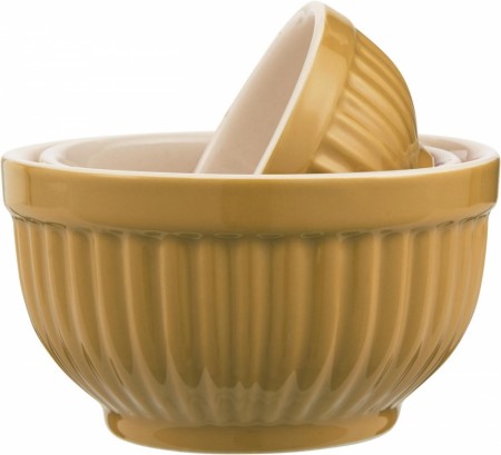 Lite bollesett Mynte Mustard - 3 boller