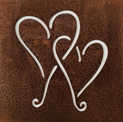 RUST skilt, 2 hjerter