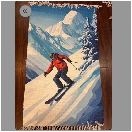 Ski Mountain matte/løper/veggteppe 70x150