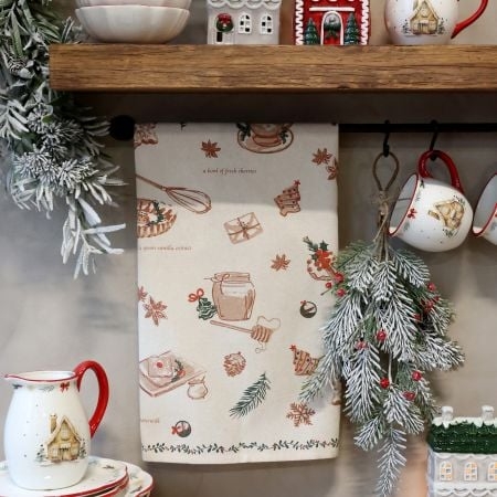 Kjøkkenhåndkle julebakst