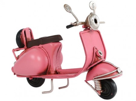 Scooter retro metall, rosa