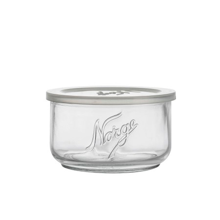 Norgesglass med plastlokk - 370 ml