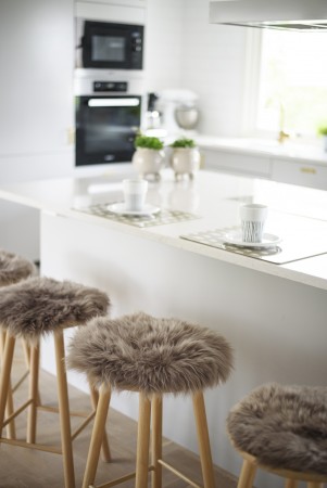 Sitteunderlag saueskinn, beige