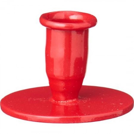 Rød lysestake Hygge i metall, til kertelys